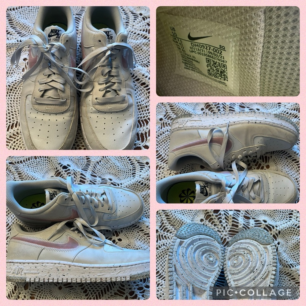 Light pink and off white Nike shoes